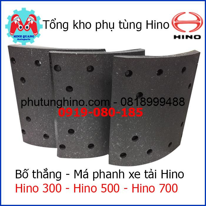 Bố thắng - Má phanh xe tải Hino 500 -700 được làm bằng gì? 1 Má phanh sau Hino 500